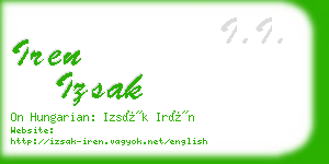 iren izsak business card